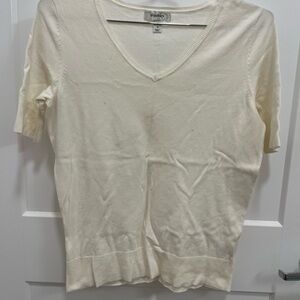 Dressbarn Ivory Knit Top